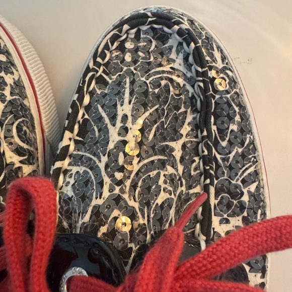 Sperry Red and Black Top-Sider Size 7.5 - Picture 8 of 14